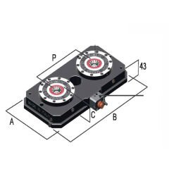 200x400mm GERARDI 2 KUTUPLU PNÖMATİK ZERO POİNT