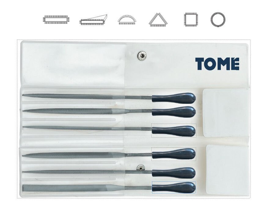 160mm TOME SAATÇİ EĞE TAKIMI SAPLI 6 PARÇA